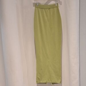 White Fox Green Knit Maxi Women's Skirt Size S